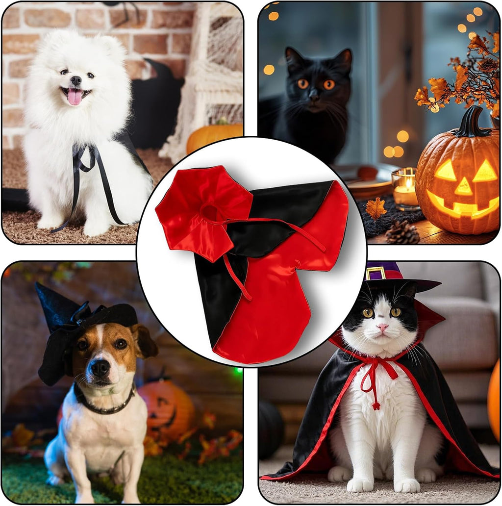 Dog Halloween Costume, Superdog Cape， Pet Vampire Cape for Small Dogs and Cats, Adjustable Strap with Velcro Closure, Ideal for Halloween Parties and Cosplay Events, 1 Piece