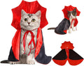 Dog Halloween Costume, Superdog Cape， Pet Vampire Cape for Small Dogs and Cats, Adjustable Strap with Velcro Closure, Ideal for Halloween Parties and Cosplay Events, 1 Piece