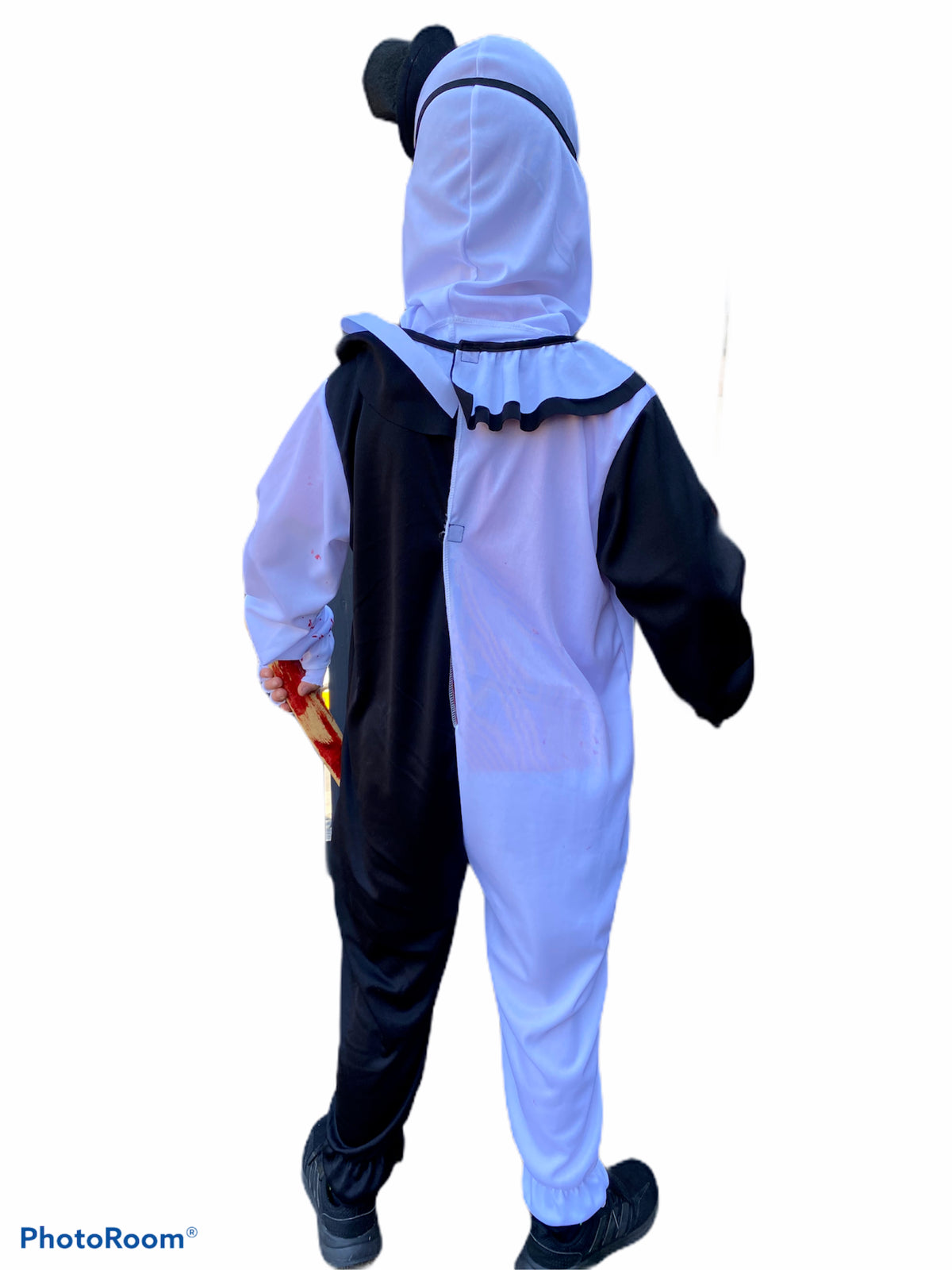 Kids Scary Clown Costume Killer Clowns Boys Mime Halloween Fancy Dress 2 Sizes