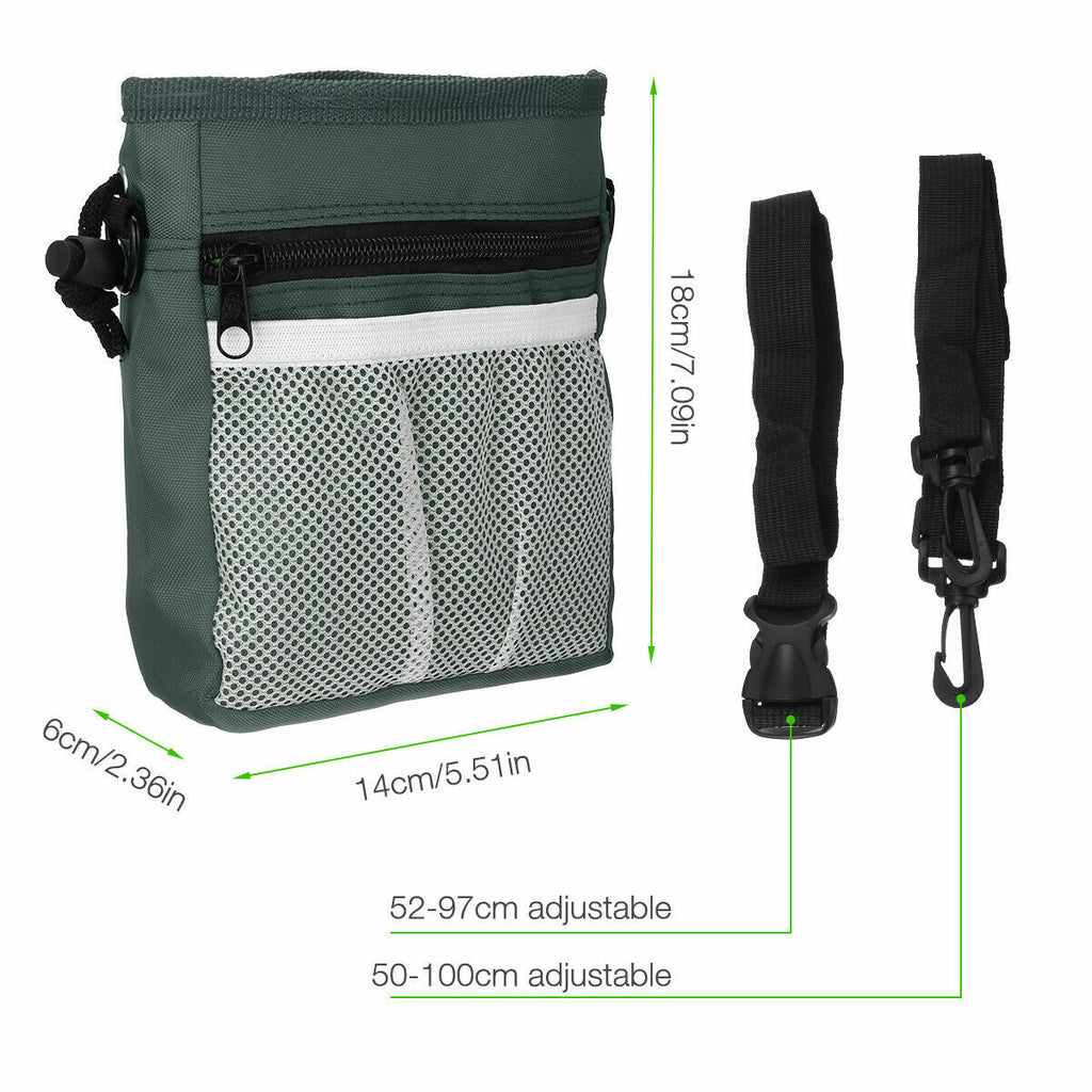 Dog Walking Training Obedience Treat Pouch Portable Pet Puppy Snack Belt Bag UK