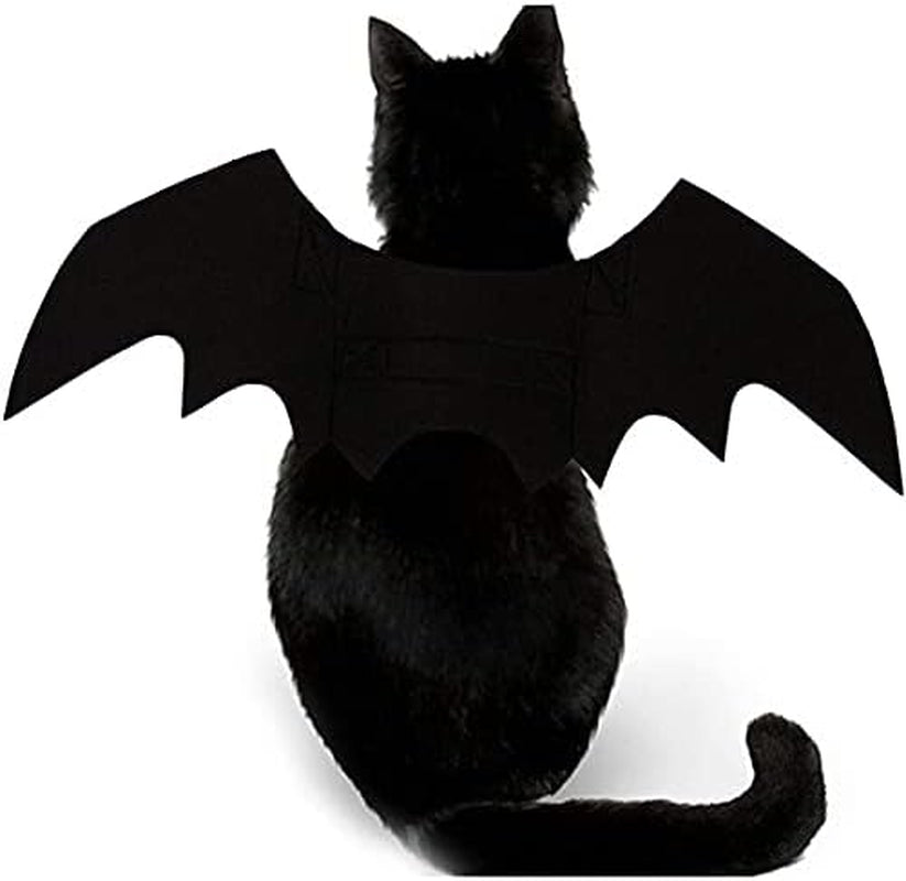Halloween Pet Dog Cat Costume Vampire Wings Fancy Dress Bat Wings for Cats Dogs Neck Circumference from 25-35Cm and Bust from 45-65Cm