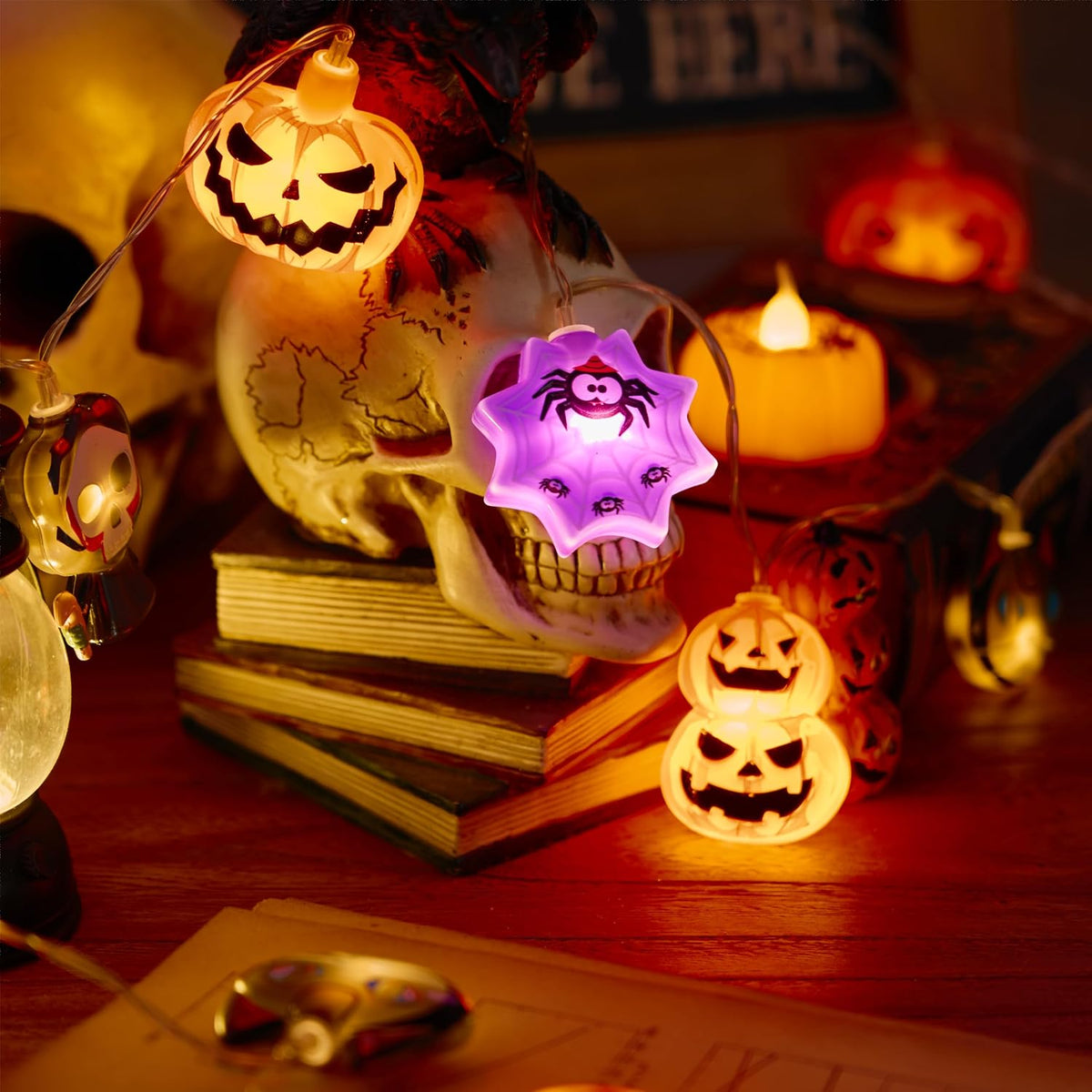 Halloween String Lights, 10FT 20 LED Halloween Fairy Lights Decor