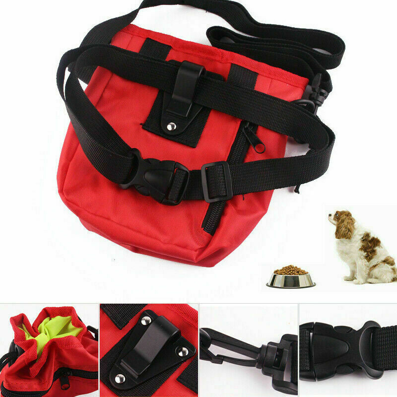 Dog Walking Training Obedience Treat Pouch Portable Pet Puppy Snack Belt Bag UK